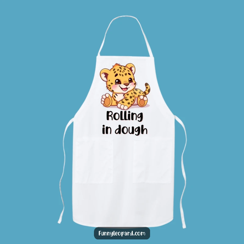 Funny Leopard Cub Rolling Apron: Cook with Joy!