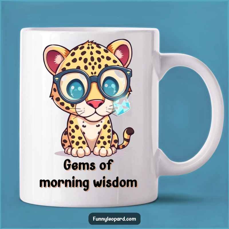 Funny Whimsical Leopard Mug - Intellectual Curiosity & Funny Gift!