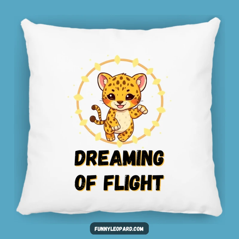 Funny Leopard Cub Fireflies Pillow - Cozy Magic & Gift!