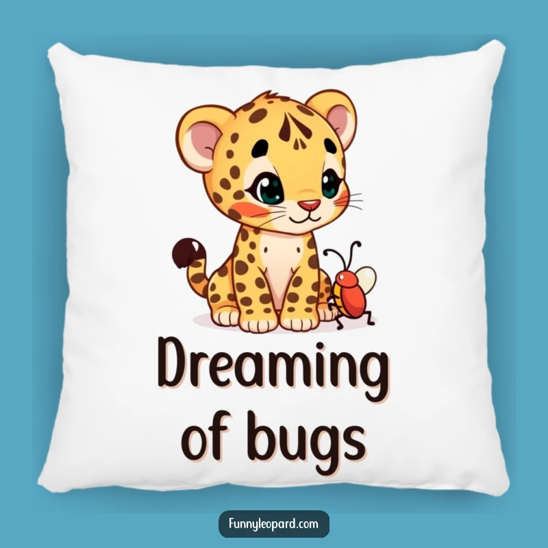 Funny Curious Leopard Cub Pillow: Cozy Wonder!