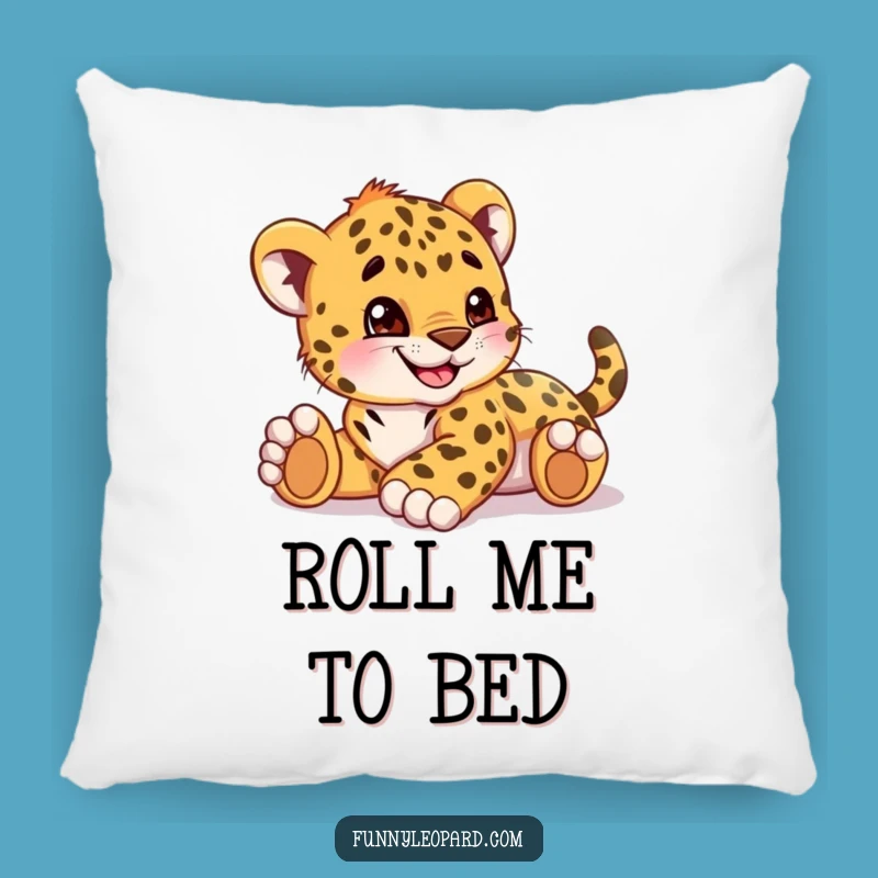 Funny Leopard Cub Rolling Pillow: Comfy & Cute!
