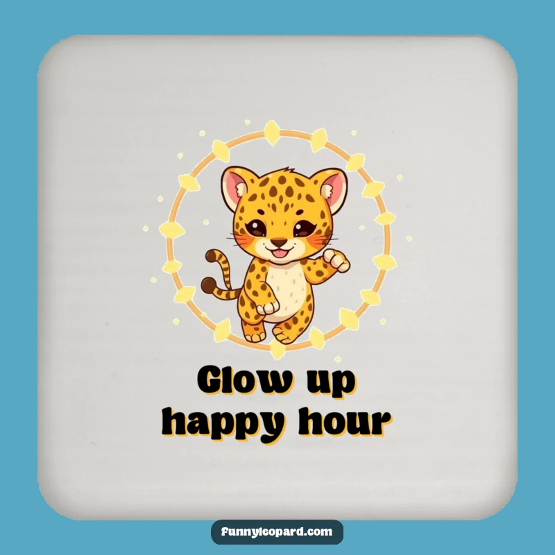 Funny Leopard Cub Fireflies Coasters - Magical Protection & Gift!