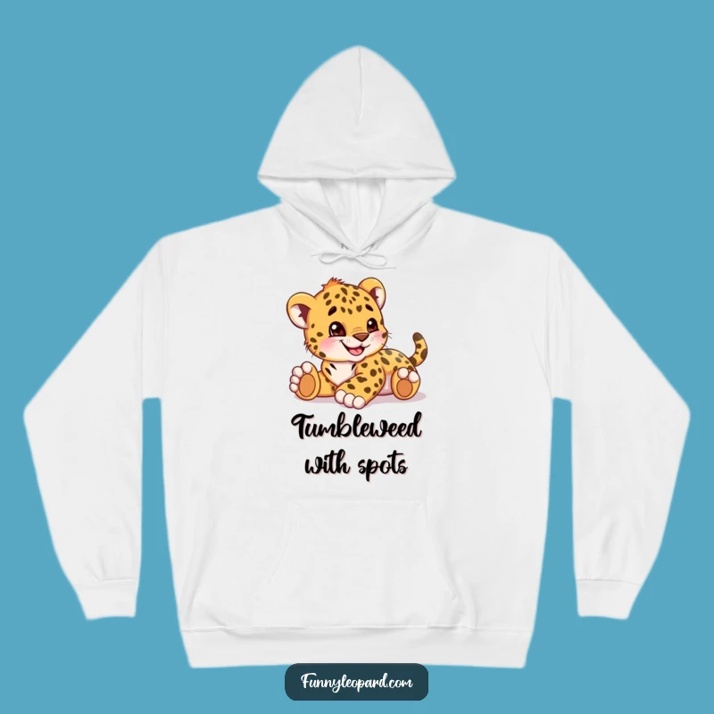 Funny Leopard Cub Rolling Hoodie: Cozy & Cute!